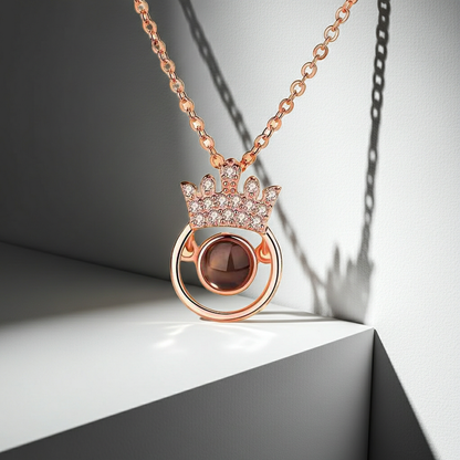 PX02 - Personalized Photo Projection Heart Necklace – Rose Gold, Silver, and Gold Colour
