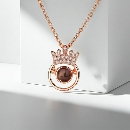 PX02 - Personalized Photo Projection Heart Necklace – Rose Gold, Silver, and Gold Colour