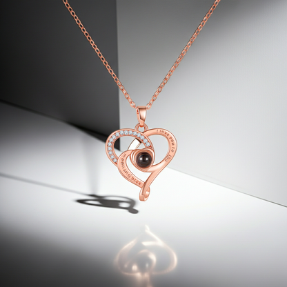 PX69 - Promise Heart Photo Projection Necklace