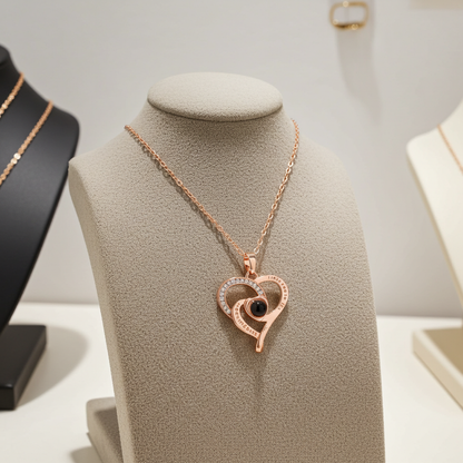 PX69 - Promise Heart Photo Projection Necklace