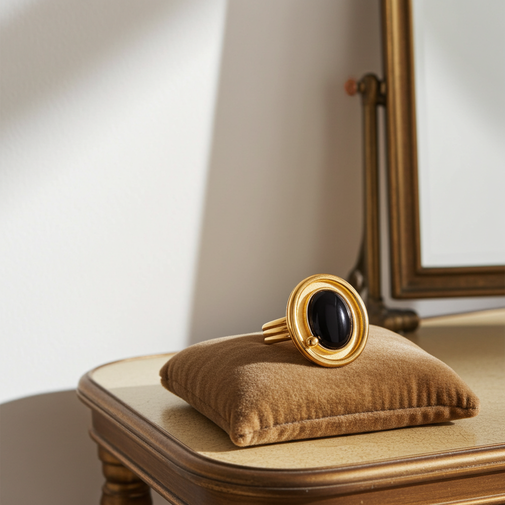 GP12 - Vintage Oval Agate Ring