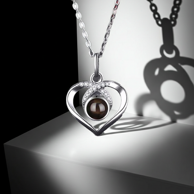 PX36 - Eternal Love Photo Projection Necklace – Heart-Shaped Keepsake