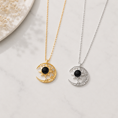 Personalised Celestial Love Photo Projection Necklace
