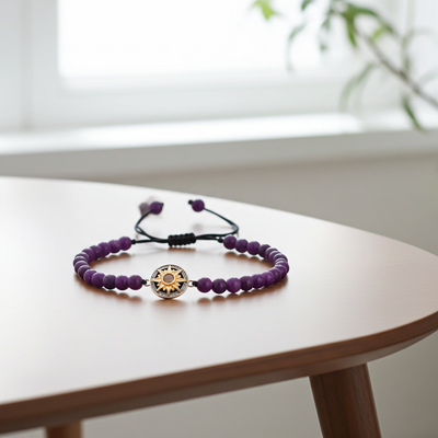 PS06 - Personalized Sun Photo Projection Beaded Bracelet