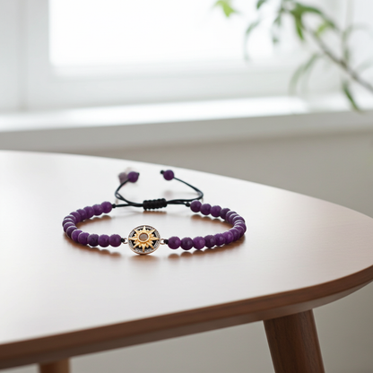 PS06 - Personalized Sun Photo Projection Beaded Bracelet