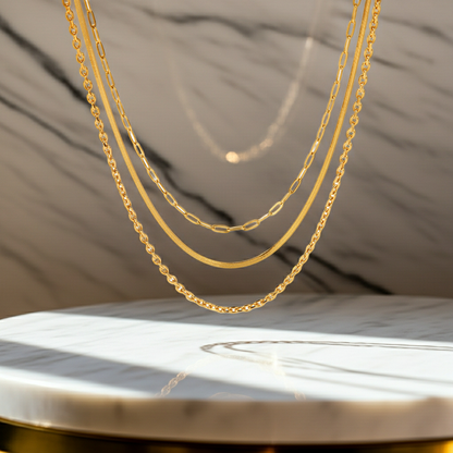 GP14 - Layered Gold Chain Necklace Collection (4 Styles) – Effortless Chic for Every Day