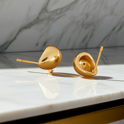GP13 - Minimalist Waterdrop Gold Stud Earrings