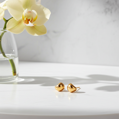 GP13 - Minimalist Waterdrop Gold Stud Earrings