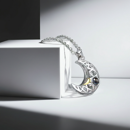 PX06 - Sun & Moon Custom Projection Necklace Set – Symbol of Eternal Connection