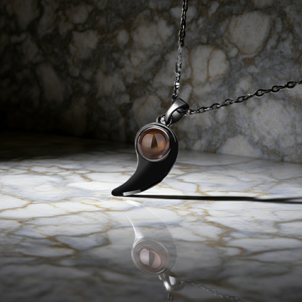 PX22 - Yin-Yang Heart (Set) Hidden Photo Necklace – Black & White