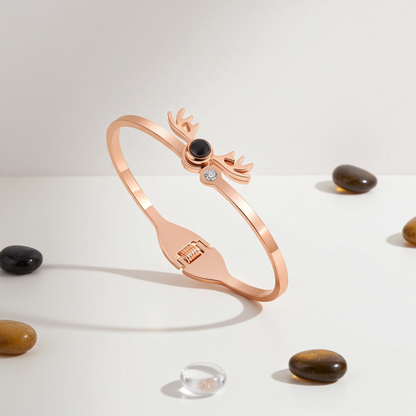 PS58 - Adjustable Photo Projection Bangle Bracelet
