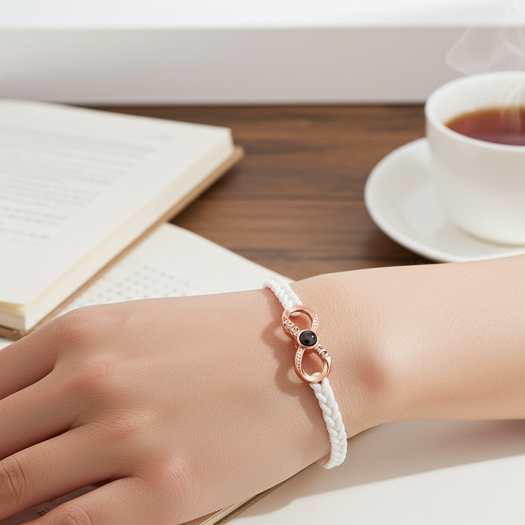 PS27 - Personalized Photo Projection Infinity Bracelet