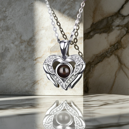 PXS107 - Echoya – Eternal Heart Photo Projection Necklace