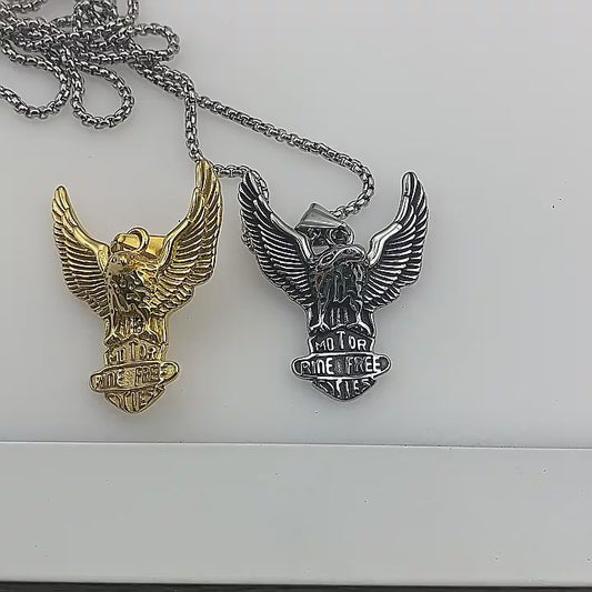 GP04 🦅 Eagle "Ride Free" Pendant Necklace – Unleash the Spirit of Freedom