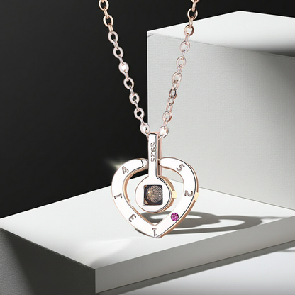 PXS115 - Personalized Heart Photo Projection Necklace