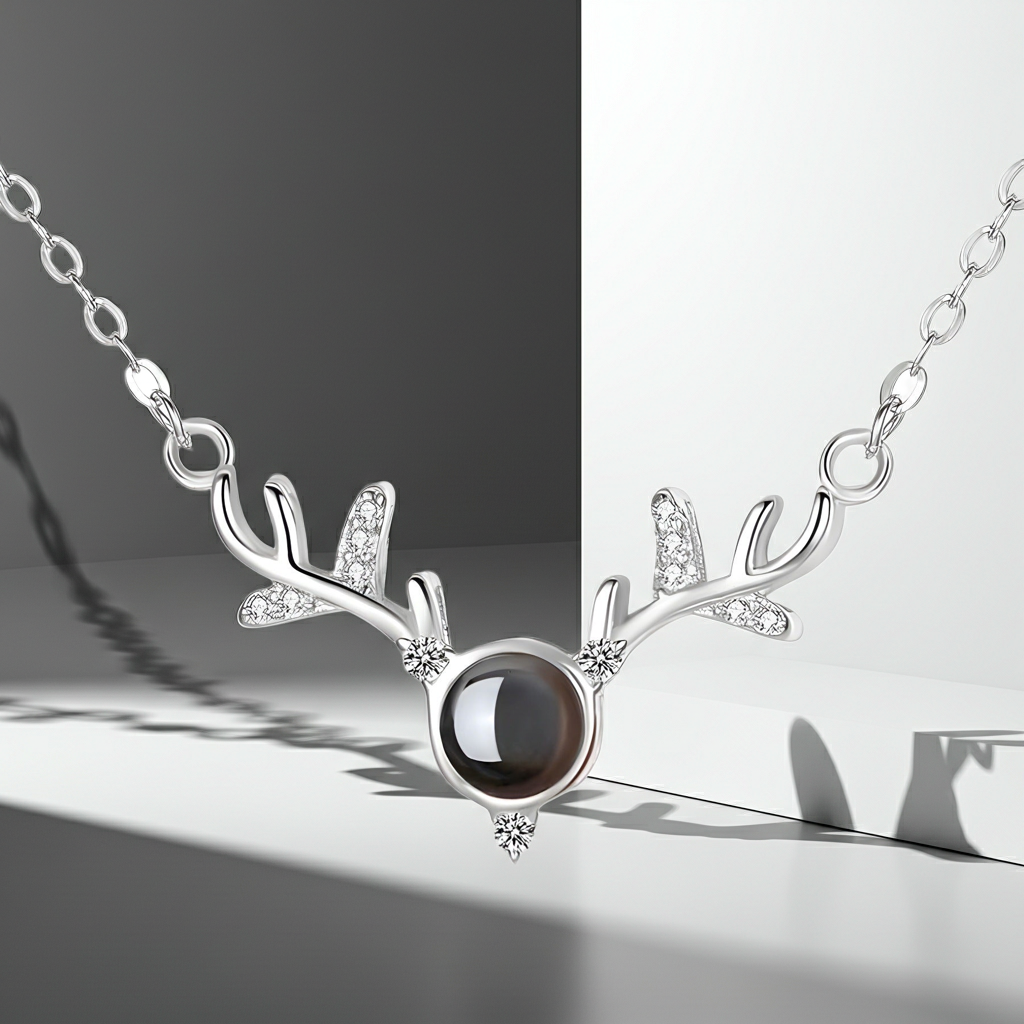 PXS120 - Antler Photo Projection Necklace