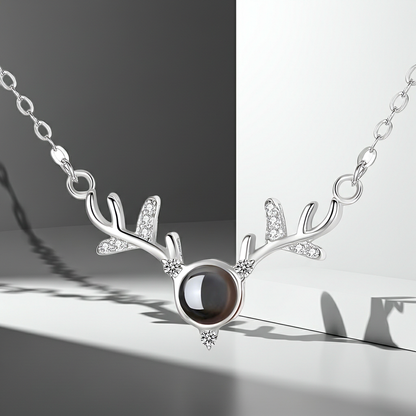 PXS120 - Antler Photo Projection Necklace