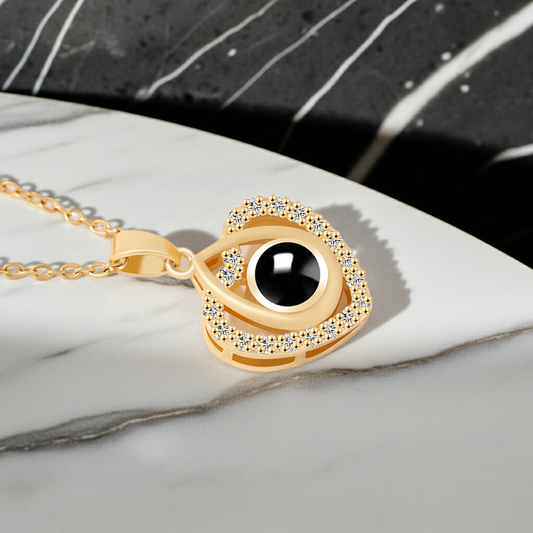PX47 - Custom Photo Projection Necklace – Golden Heart Design