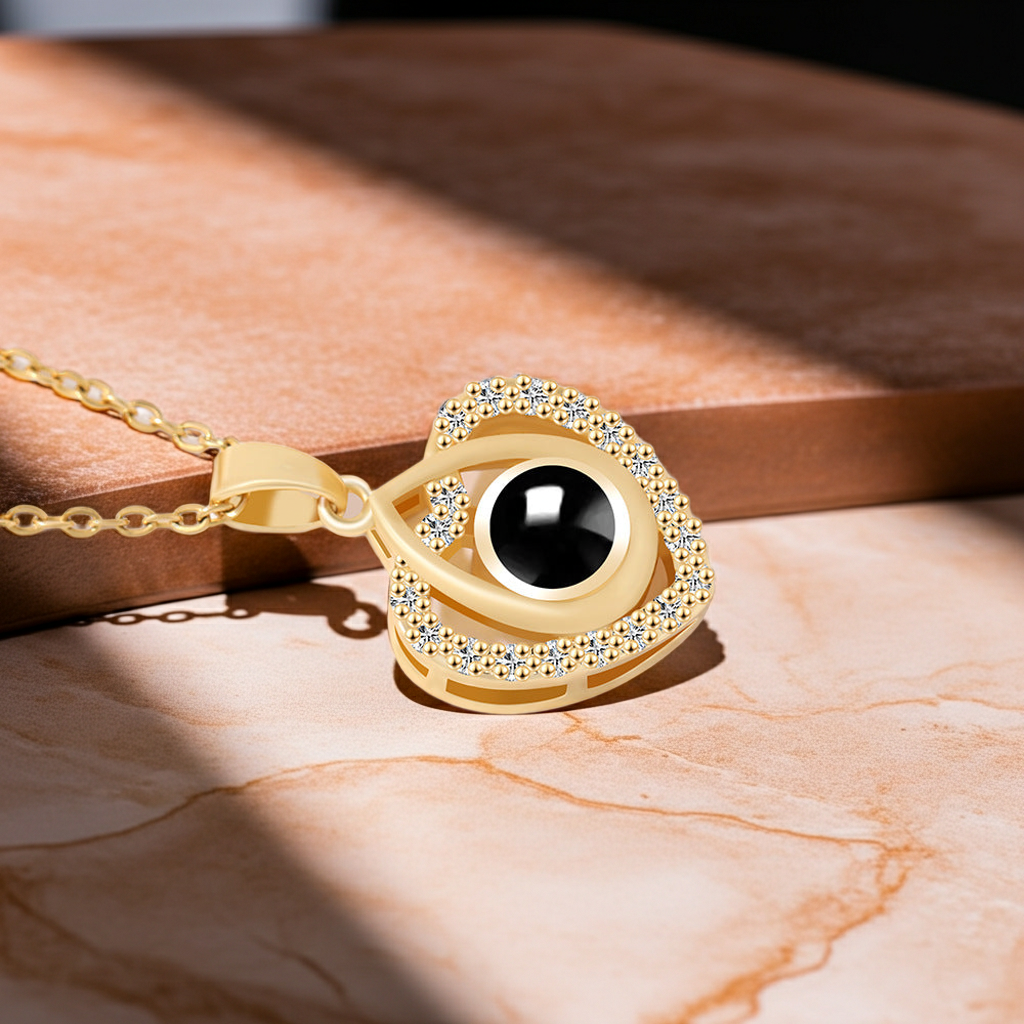 PX47 - Custom Photo Projection Necklace – Golden Heart Design
