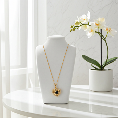PX47 - Custom Photo Projection Necklace – Golden Heart Design