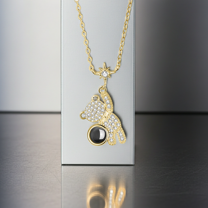 PX57 - Teddy Bear Photo Projection Necklace