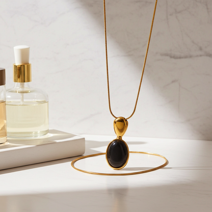 CC14 - Oval Tiger’s Eye & Agate Pendant Necklace