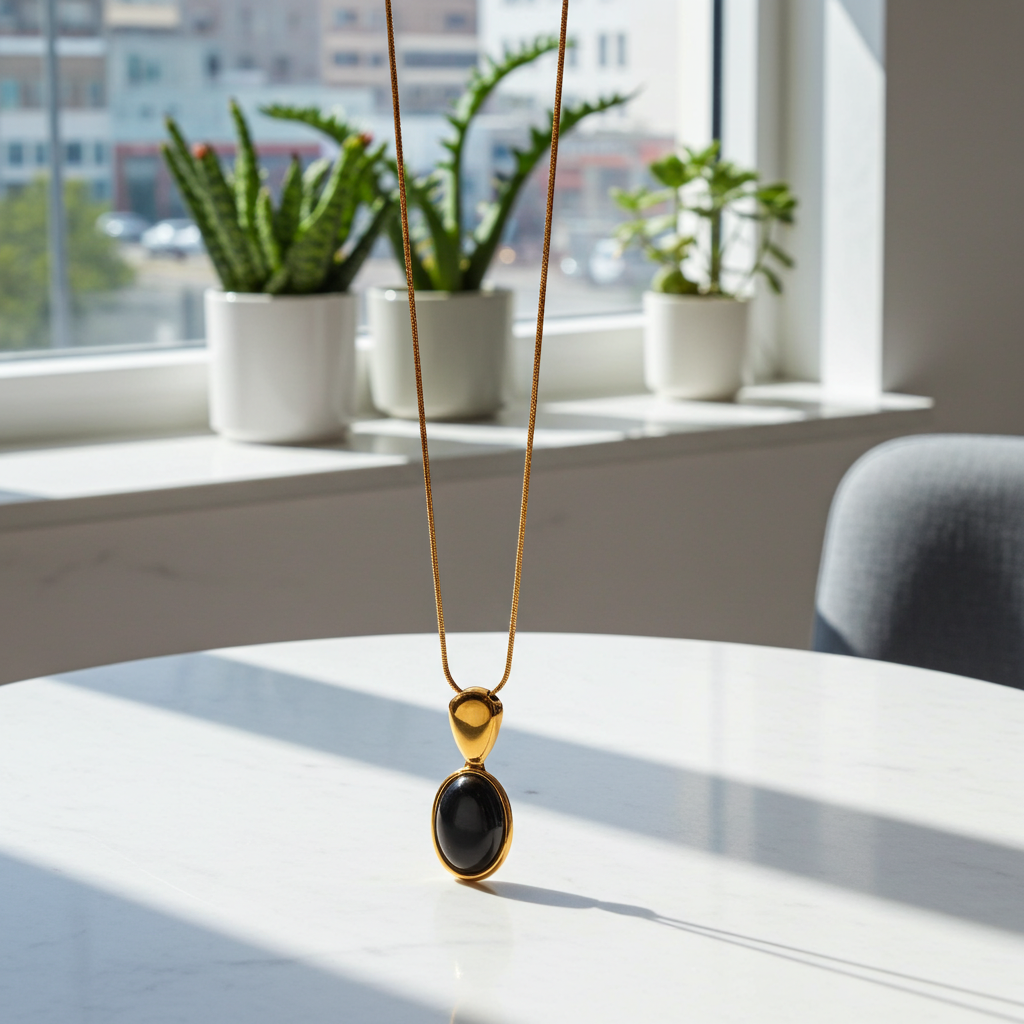 CC14 - Oval Tiger’s Eye & Agate Pendant Necklace