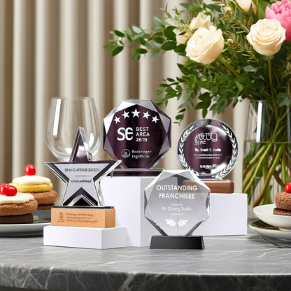 SP08 - Premium Crystal Trophy – Custom Engraved Corporate Award
