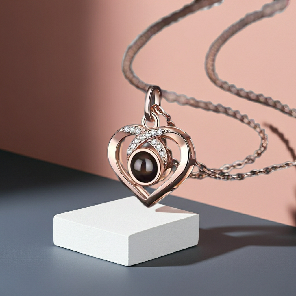 PX19 - Infinity Heart Hidden Photo Necklace – Gold / Silver / Rose Gold