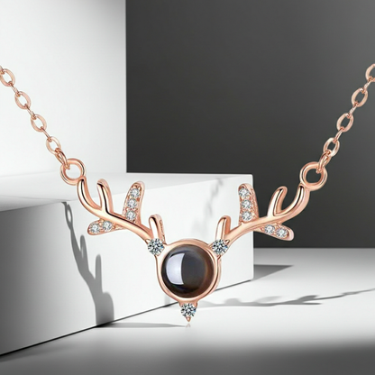 PXS120 - Antler Photo Projection Necklace