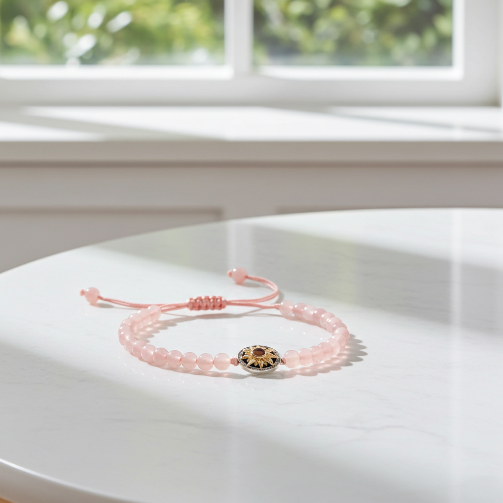 PS06 - Personalized Sun Photo Projection Beaded Bracelet